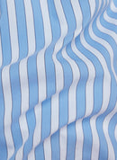 Powder Rose Stripe Blouse - Pastel Blue