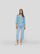 3/4 Sleeve Print Blouse - Azure