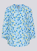 3/4 Sleeve Print Blouse - Azure