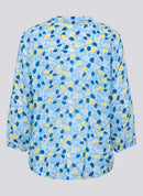 3/4 Sleeve Print Blouse - Azure