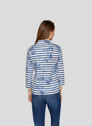 Denim Love Striped Polo Shirt - Dark Jeans