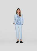 Denim Love All Over Print Blouse - Dark Jeans