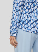 Denim Love All Over Print Blouse - Dark Jeans