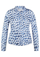 Denim Love All Over Print Blouse - Dark Jeans