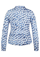 Denim Love All Over Print Blouse - Dark Jeans