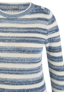 Denim Love Stripe Round Neck Jumper - Dark Jeans