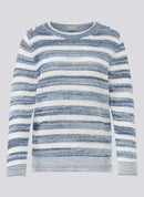 Denim Love Stripe Round Neck Jumper - Dark Jeans