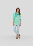 Flow Motion All Over Print Blouse - Emerald