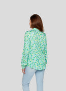 Flow Motion All Over Print Blouse - Emerald