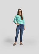 Flow Motion Print T-Shirt - Emerald