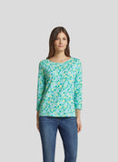 Flow Motion Print T-Shirt - Emerald