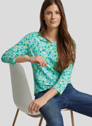 Flow Motion Print T-Shirt - Emerald