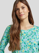 Flow Motion Print T-Shirt - Emerald