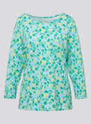 Flow Motion Print T-Shirt - Emerald