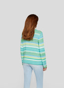 Flow Motion Stripe Jumper - Emerald