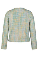Flow Motion Button Tweed Blazer - Emerald