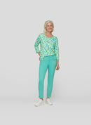 Flow Motion Print T-Shirt - Emerald