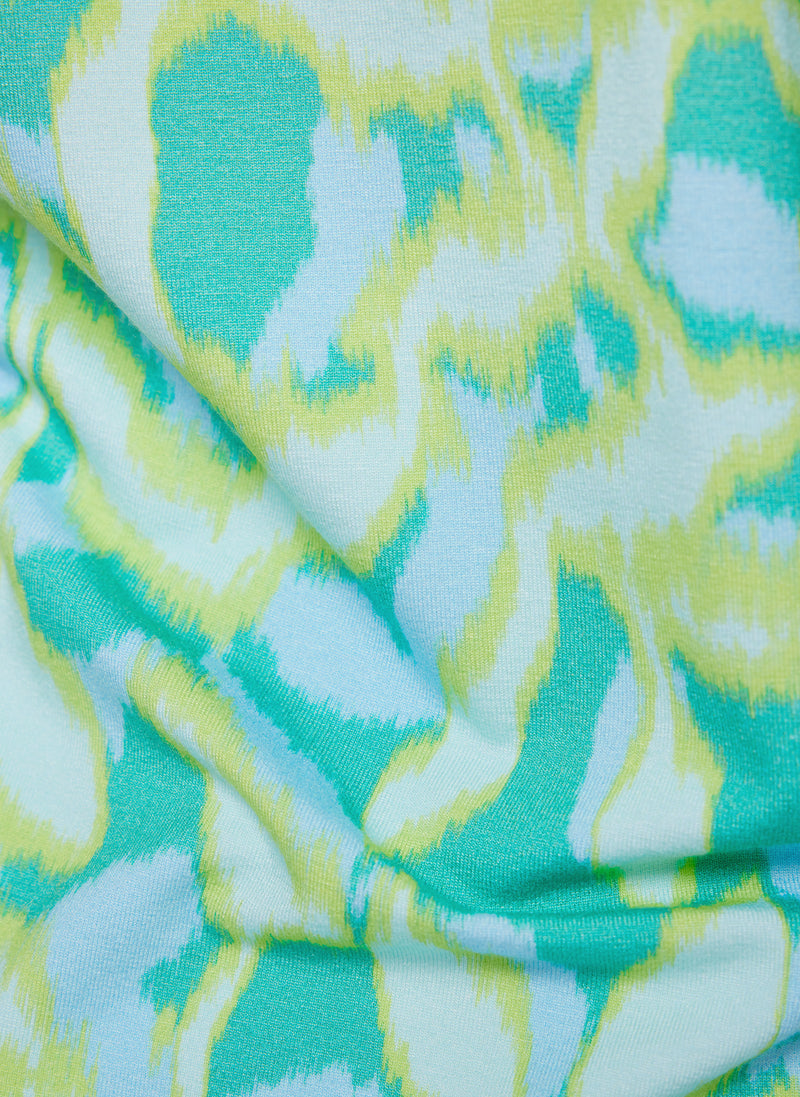 Flow Motion Print T-Shirt - Emerald