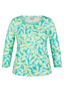 Flow Motion Print T-Shirt - Emerald