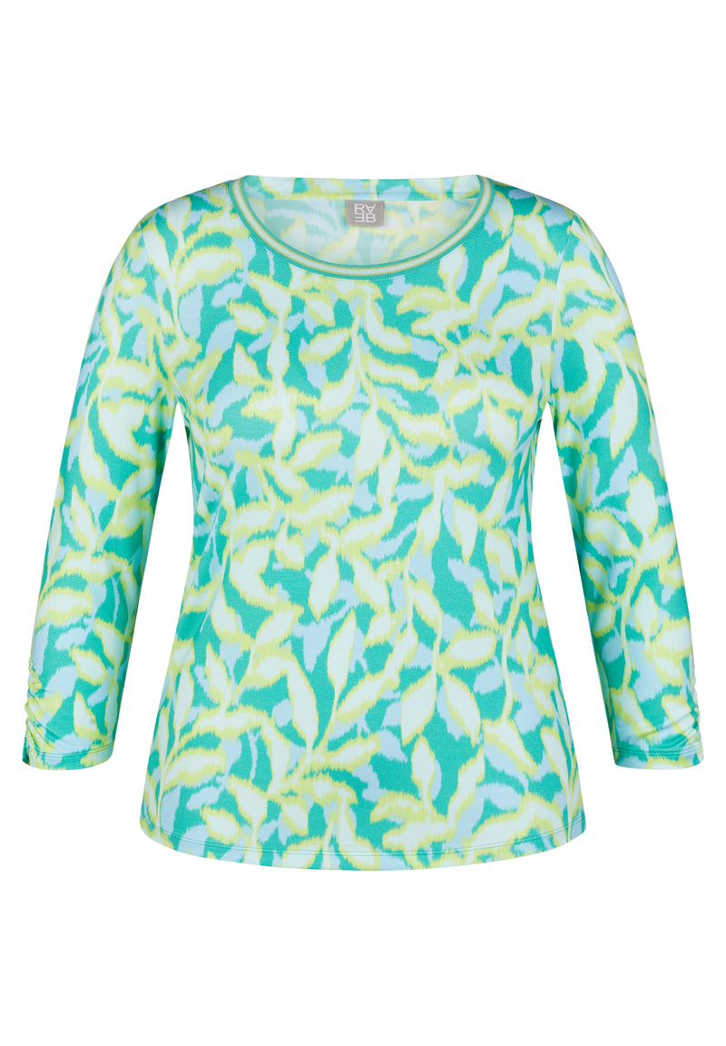 Flow Motion Print T-Shirt - Emerald