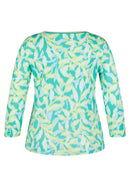 Flow Motion Print T-Shirt - Emerald