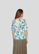 New Tropical Floral Print T-Shirt - Emerald