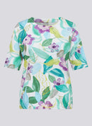 New Tropical Floral Print T-Shirt - Emerald
