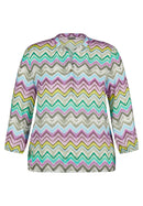 3/4 Sleeve Print Blouse - Eucalyptus