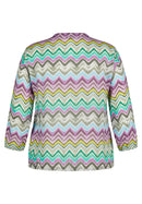 3/4 Sleeve Print Blouse - Eucalyptus