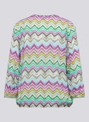 3/4 Sleeve Print Blouse - Eucalyptus