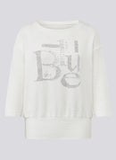 Denim Love Blue Print T-Shirt - Natural