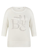 Denim Love Blue Print T-Shirt - Natural