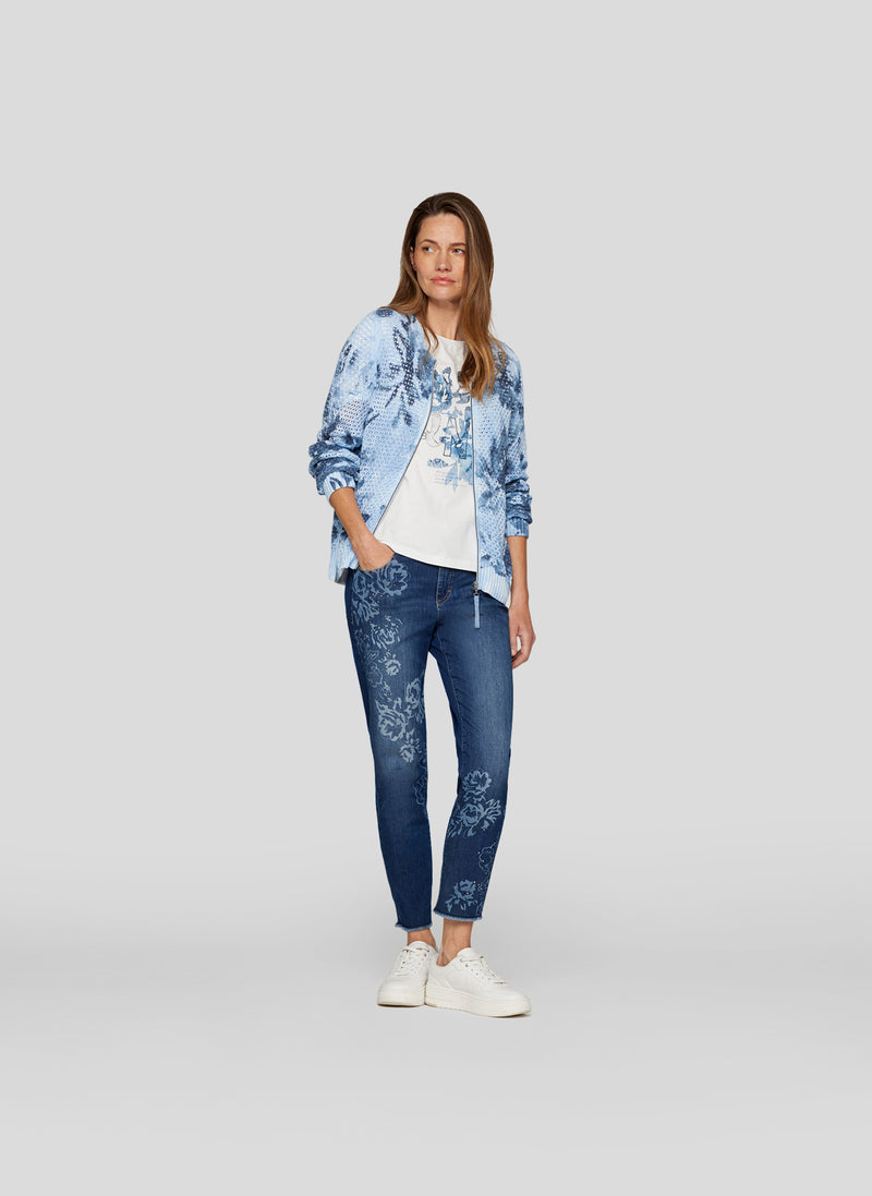 Denim Love Front Print T-Shirt - Natural