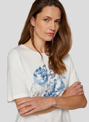 Denim Love Front Print T-Shirt - Natural