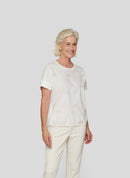 Coral Garden Palm Print T-Shirt - Natural