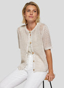 Coral Garden Mesh Cardigan - Ivory