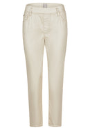 Coral Garden Crop Jeans - Ivory
