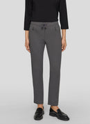 Red Glam Stretch Trousers - Granite