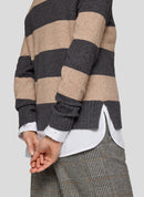 Cozy & Cool Stripe Jumper - Granite