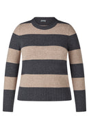 Cozy & Cool Stripe Jumper - Granite
