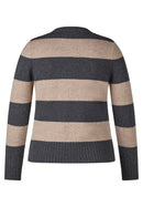 Cozy & Cool Stripe Jumper - Granite