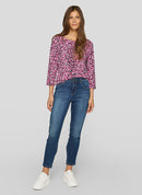 Purple Clouds Print T-Shirt - Mallow