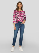 Purple Clouds Print T-Shirt - Mallow