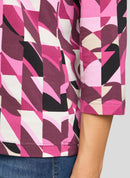 Purple Clouds Print T-Shirt - Mallow