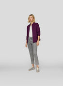 Purple Clouds Zipped Cardigan - Plum