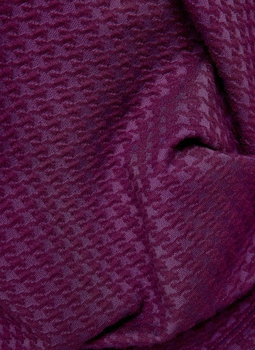 Purple Clouds Zipped Cardigan - Plum