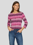 Purple Clouds Stripe T-Shirt - Plum