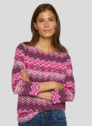 Purple Clouds Stripe T-Shirt - Plum