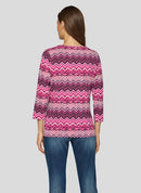 Purple Clouds Stripe T-Shirt - Plum