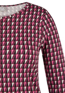 Purple Clouds Print T-Shirt - Plum